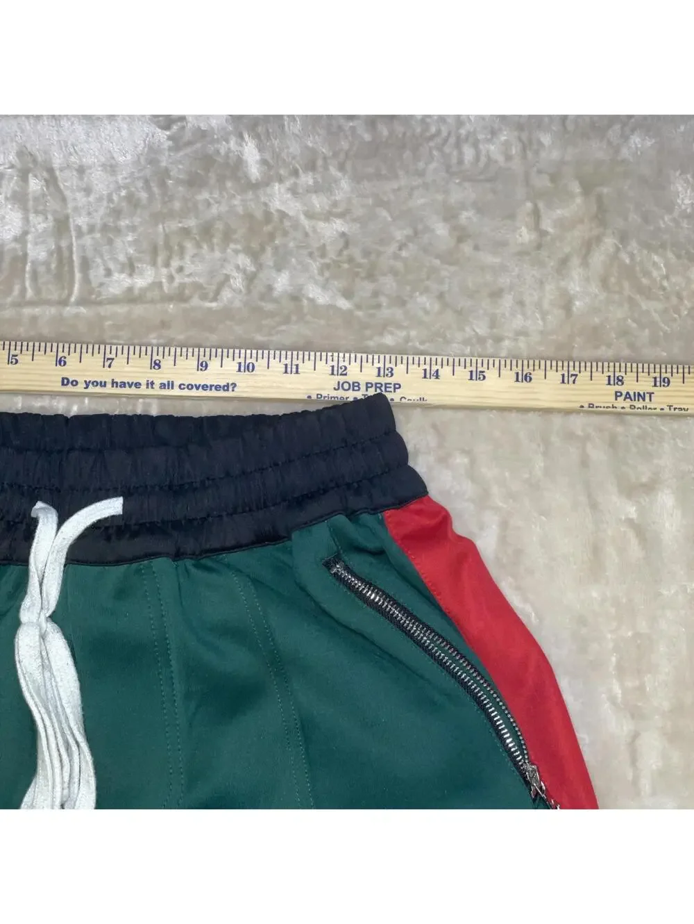 Lifted Anchors Men's The Jenner Track Pants in Italia Luxe Green Red- Sz MEDIUM